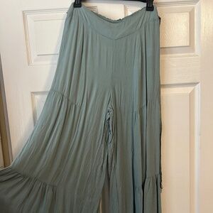Blue/Green Wide Leg Pants